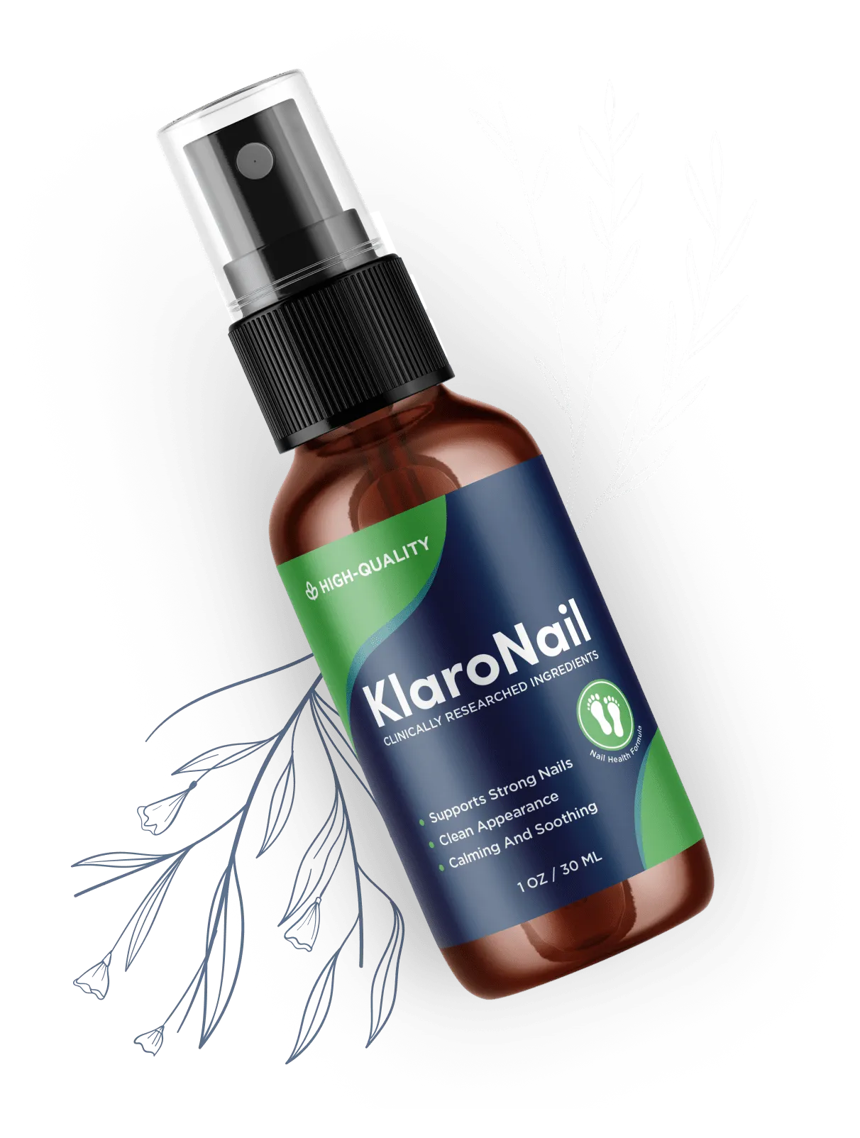 KlaroNail natural toenail fungus spray bottle
